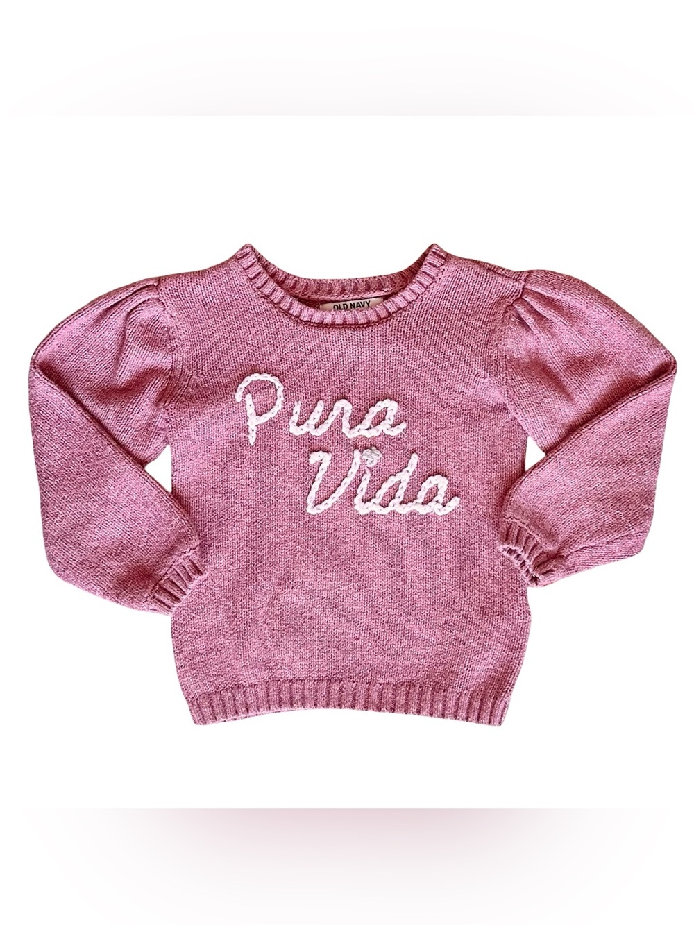 Old Navy 5T girls "Pura Vida" knitted sweater